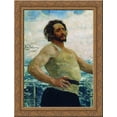thumbnail image 1 of Portrait of writer Leonid Nikolayevich Andreyev on a yacht 20x24 Gold Ornate Wood Framed Canvas Art by Repin, Ilya, 1 of 2