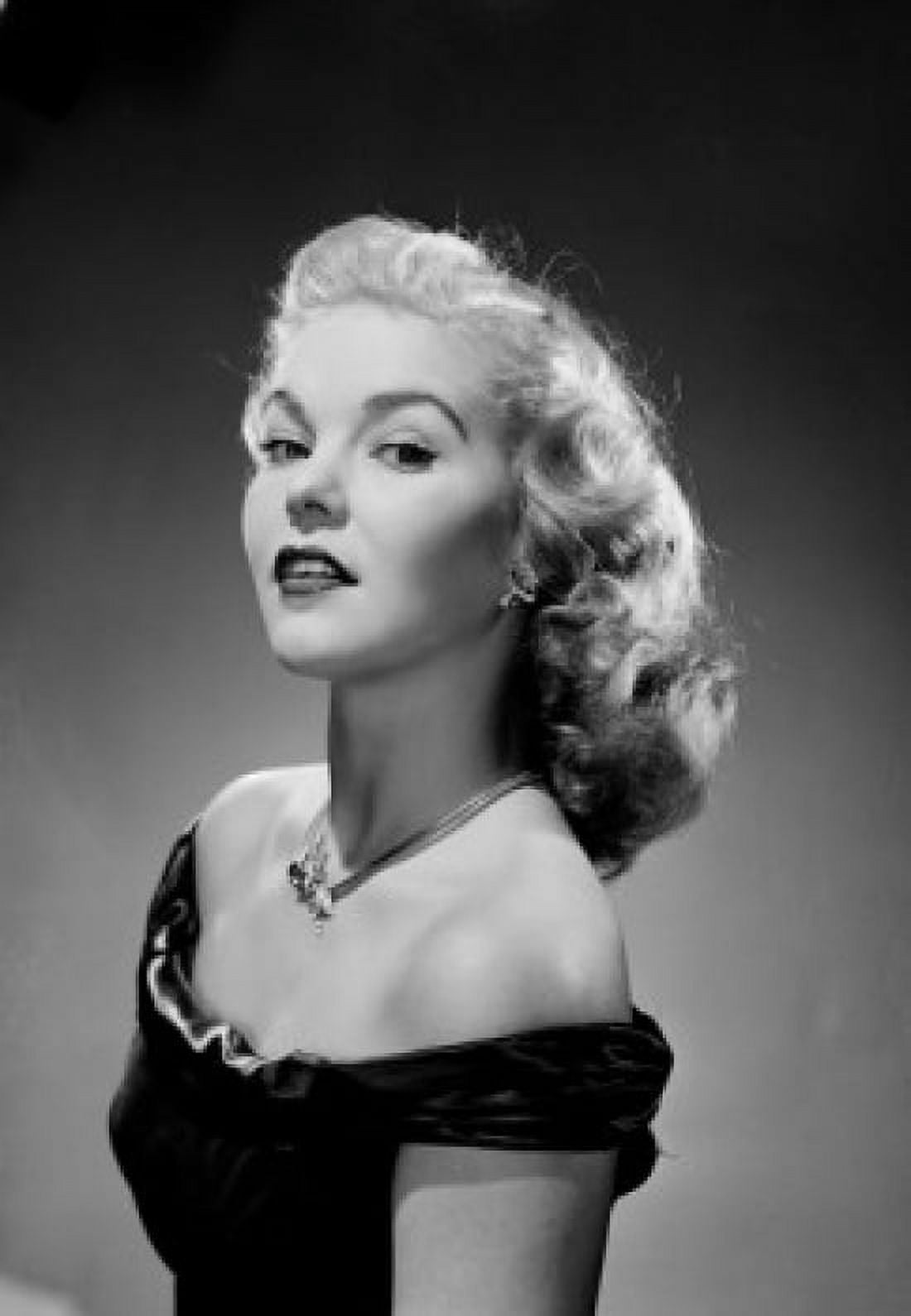 Portrait of young blonde woman wearing elegant dress Canvas Art - (18 x 24)