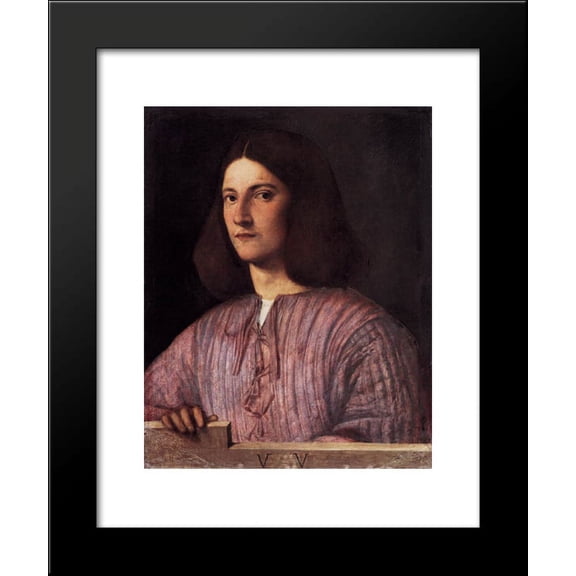 Portrait of young man (Giustiniani Portrait) 20x24 Framed Art Print by Giorgione