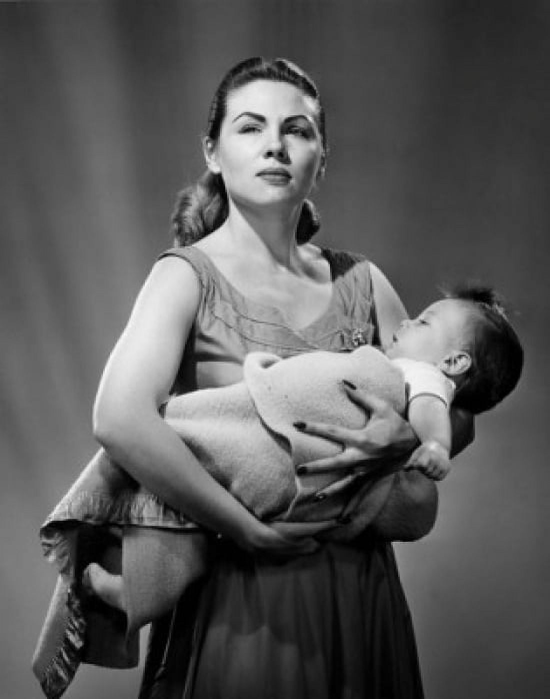 Portrait of young mother holding baby boy Canvas Art -  (24 x 36)