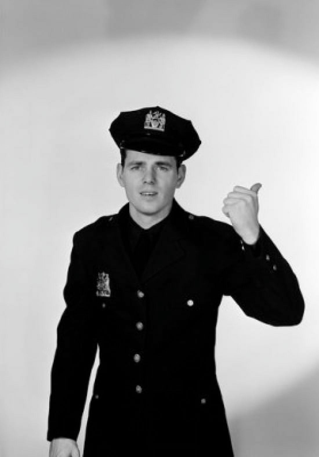 Portrait of young police officer Canvas Art - (24 x 36)