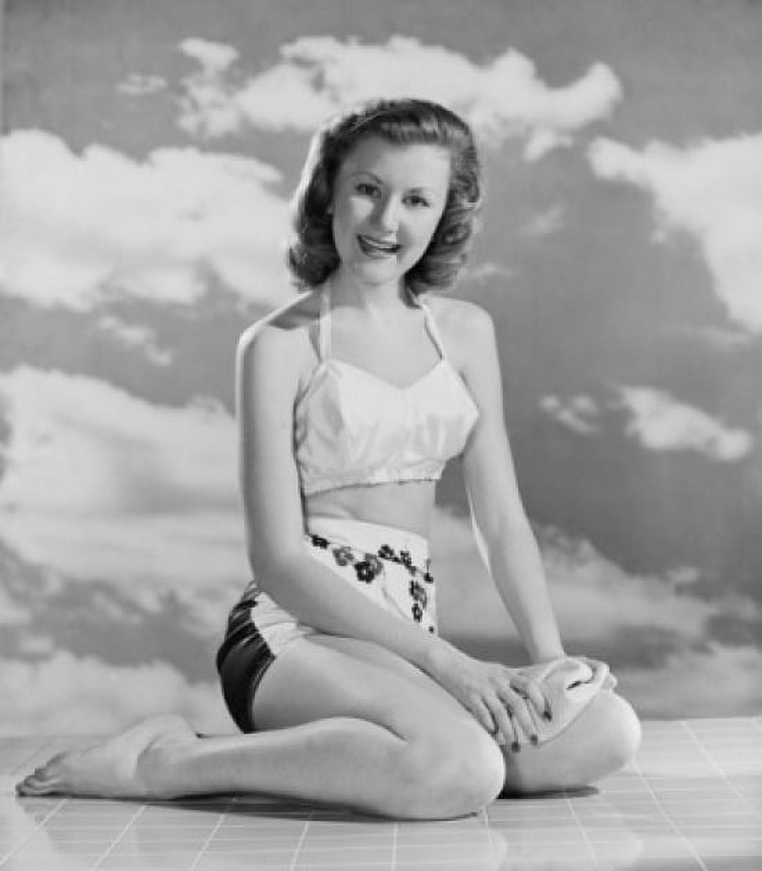 Portrait of young woman in swimwear Canvas Art - (24 x 36)