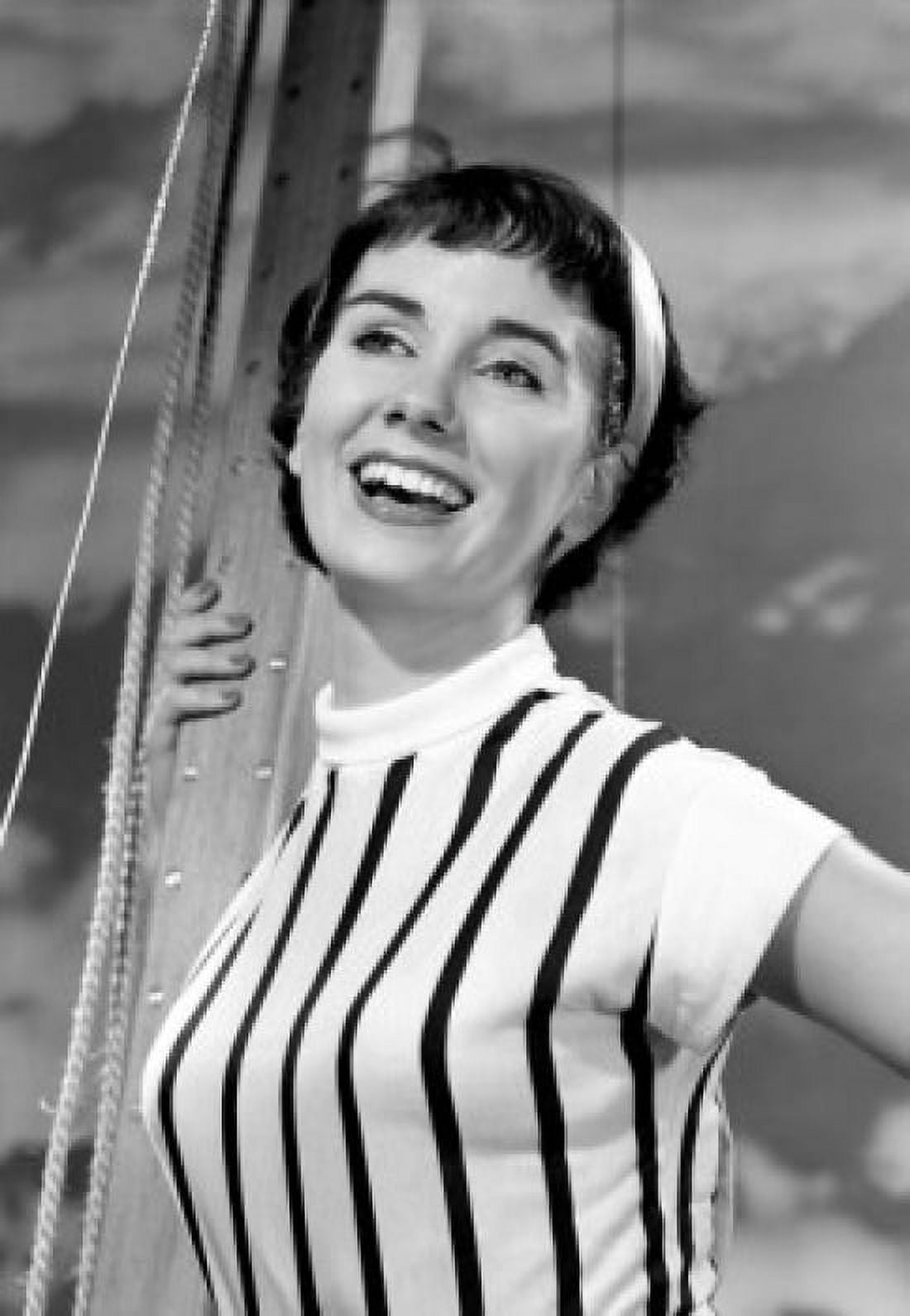 Portrait of young woman on sailing boat Canvas Art -  (24 x 36)