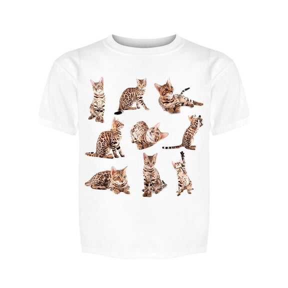 Portraits Of Charming Bengal Cat Tee Girl's -Image by Shutterstock