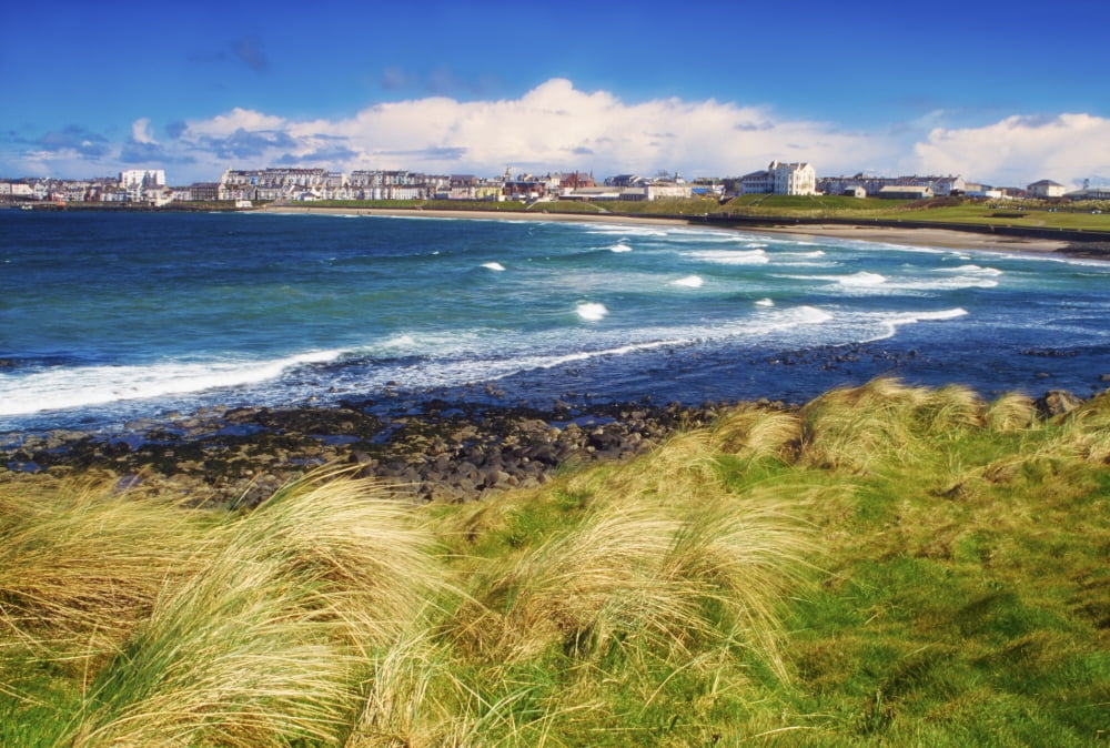 Portrush Co Antrim Ireland Seaside Resort Town In Antrim Canvas Art - The Irish Image Collection Design Pics (18 x 12)