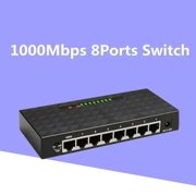 High Performance Plug and Play 8 Ports Gigabit Smart Network Switch for Lan Internet - RJ45 Hub Splitter 1000Mbps Speed