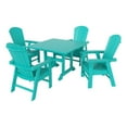 thumbnail image 1 of Portside 5-Piece Square Table and Seashell Adirondack Chair Dining Set, 1 of 9