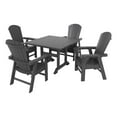 thumbnail image 1 of Portside 5-Piece Square Table and Seashell Adirondack Chair Dining Set, 1 of 9