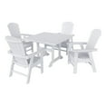 thumbnail image 1 of Portside 5-Piece Square Table and Seashell Adirondack Chair Dining Set, 1 of 9