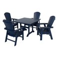 thumbnail image 1 of Portside 5-Piece Square Table and Seashell Adirondack Chair Dining Set, 1 of 9