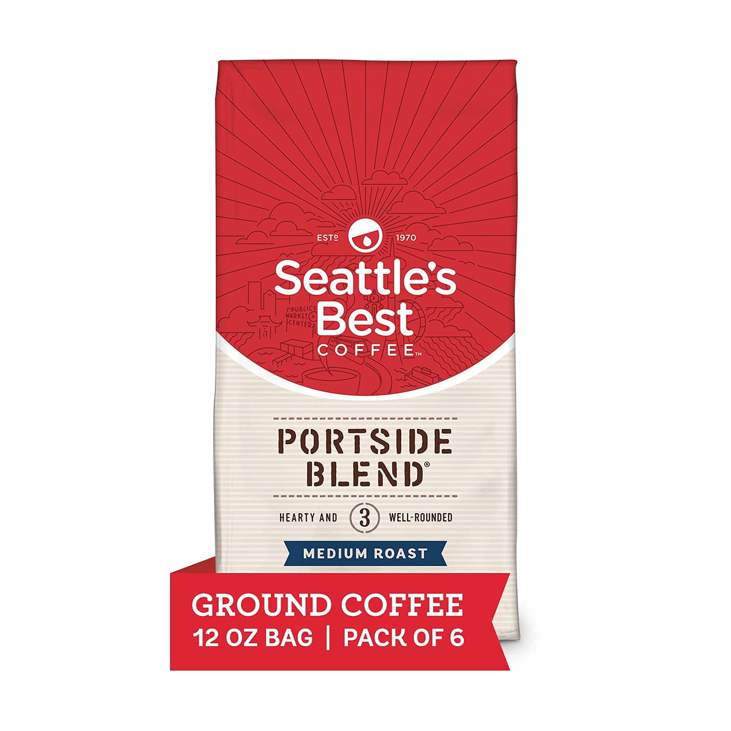 Portside Blend Medium Roast Ground Coffee 12 Ounce Bags Pack Of 6 portside-blend-medium-roast-ground-coffee-12-ounce-bags-pack-of-6