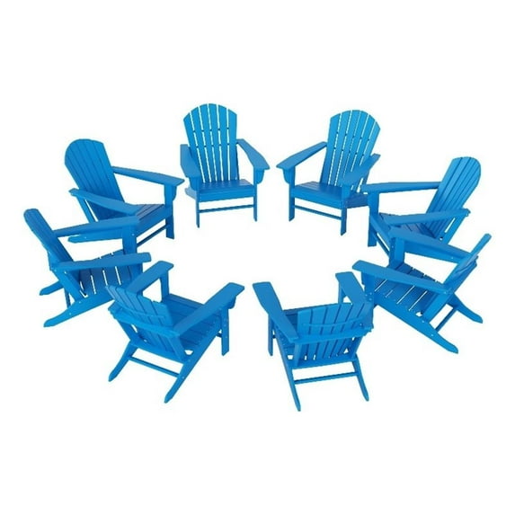 Portside Classic Outdoor Adirondack Chairs (Set of 8)