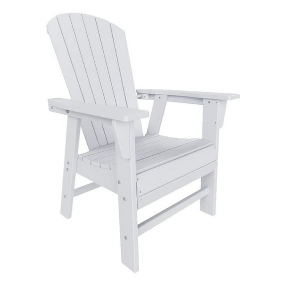 Portside Seashell Adirondack Plastic Outdoor Dining Chair