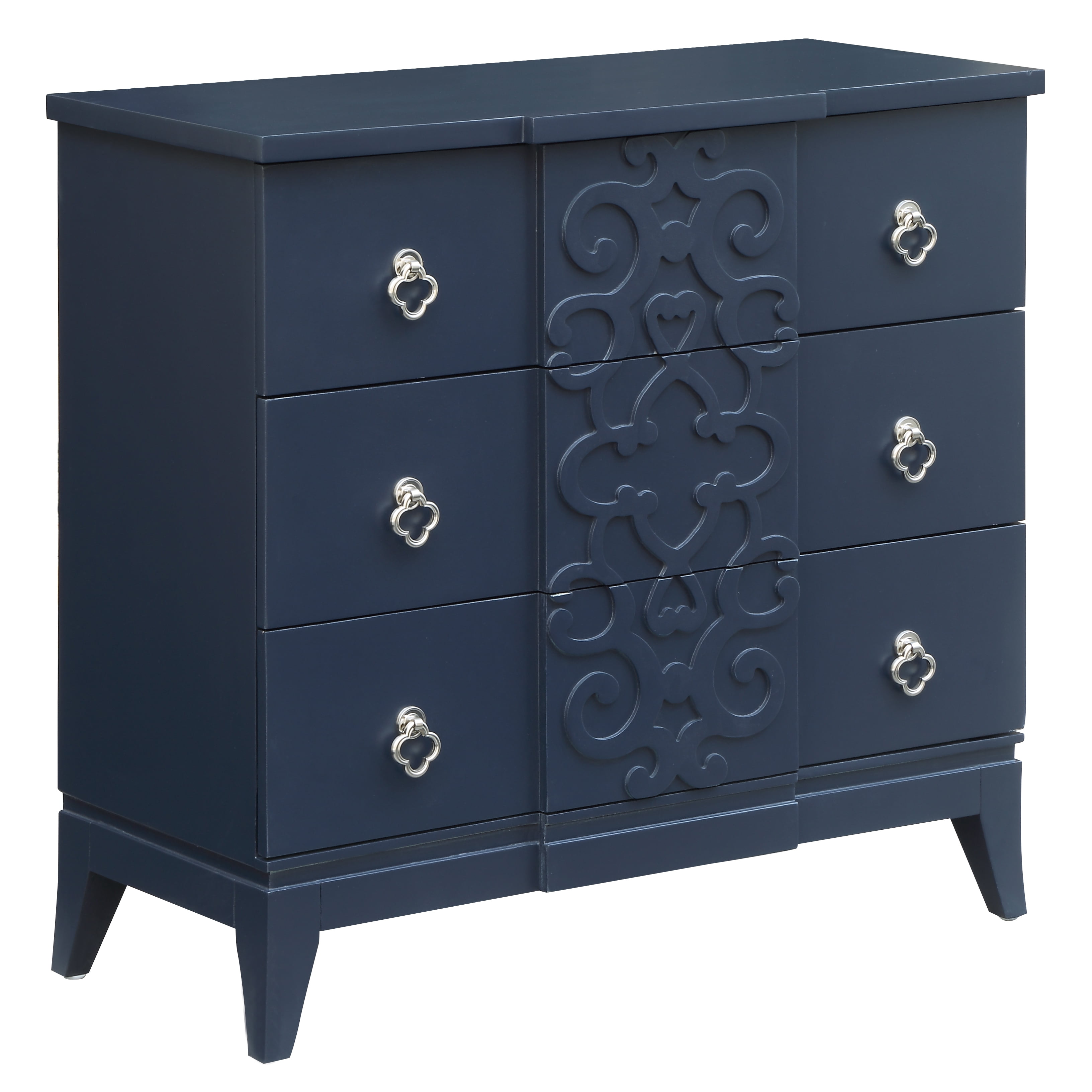 Portsmouth 3 Drawer Fretwork Chest in Indigo Finish - Walmart.com