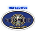 thumbnail image 1 of Portsmouth City New Hampshire State Flag | NH Flag Rockingham County Oval State Colors Reflective Sticker Car Decal 3x5 inches, 1 of 3