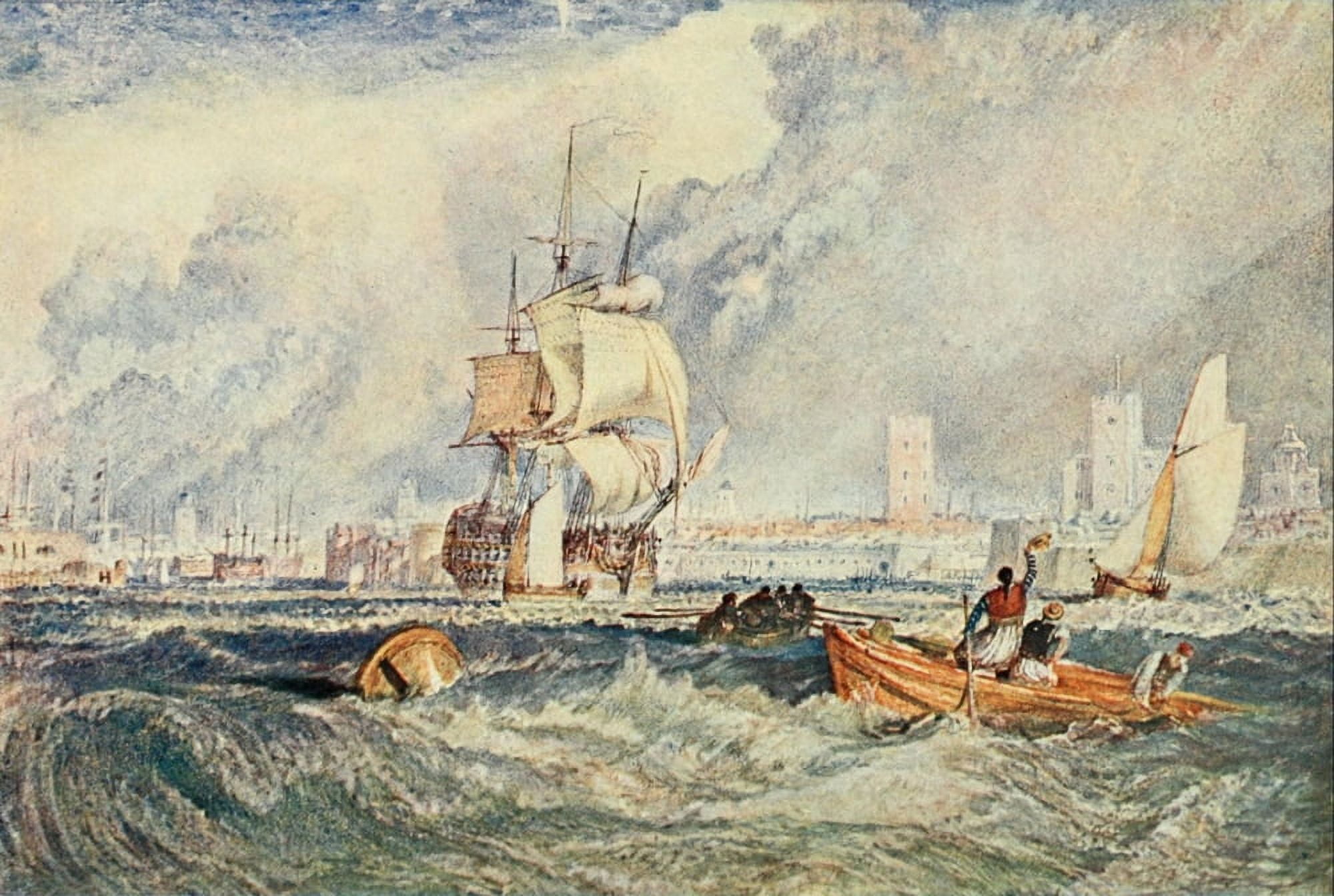 Portsmouth JMW Turner 1905 Canvas Art - JMW Turner (24 x 36)