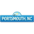 thumbnail image 1 of Portsmouth NC North Carolina Beach Street Sign | Indoor/Outdoor | Surfer Ocean Lover Décor For Beach House Garages Living Rooms Bedroom | Signmission Personalized Gift, 1 of 5