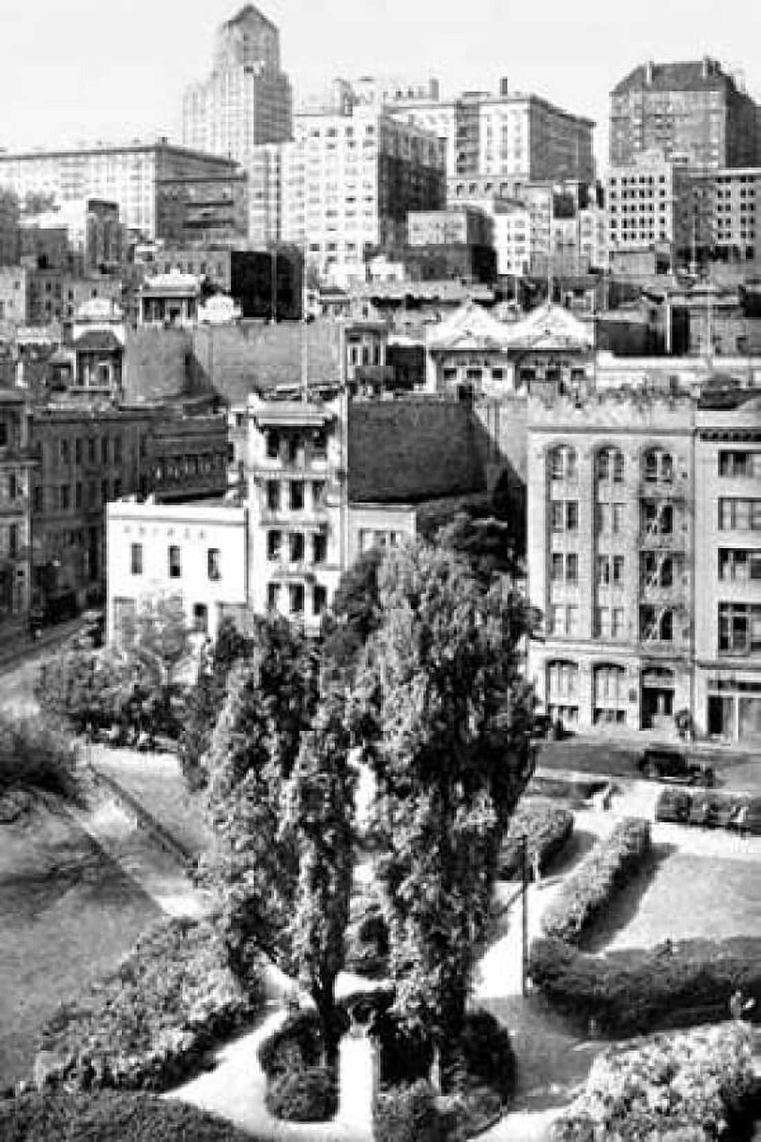 Portsmouth Square San Francisco CA Canvas Art - Vintage San Francisco (12 x 18)