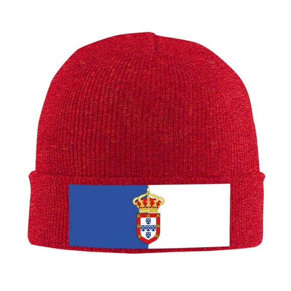 Portugal Alternative Flag Beanie Hat Men Women Warm Printed Cap Knit Beanies Hats Outdoor Winter Red