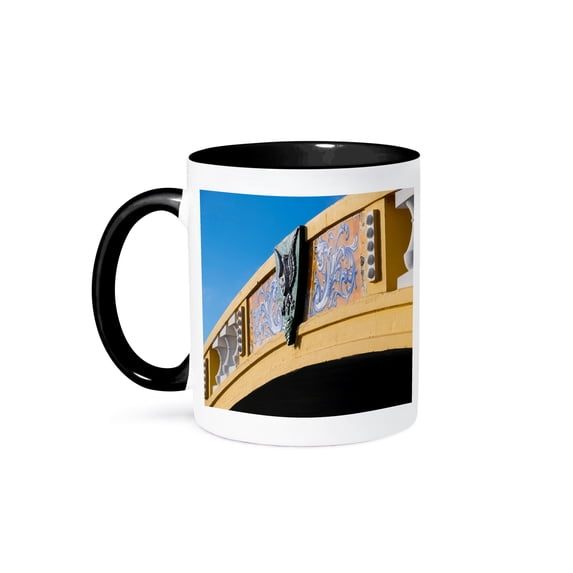 3drose, Portugal. Aveiro, Footbridge Over Canal., 11oz Two-tone Black Mug
