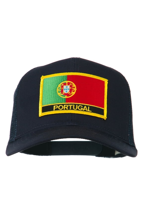 Portugal Country Patched Mesh Back Cap - Navy OSFM