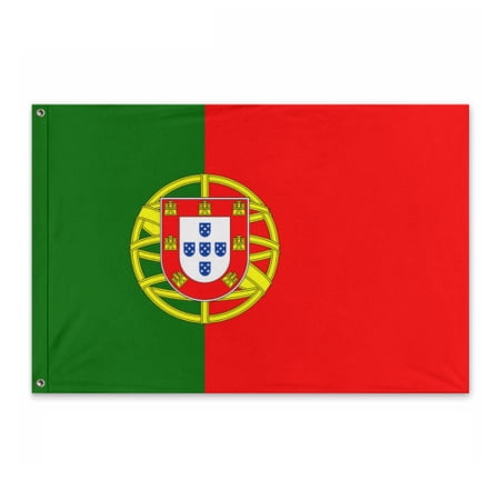Portugal Flag 4x6 Ft Outdoor Double Sided Portuguese Flags Country National Flag Portugal Decor Flag Party Decorations Banner Polyester Fabric with 2 Brass Grommets for Outside Indoor Decor
