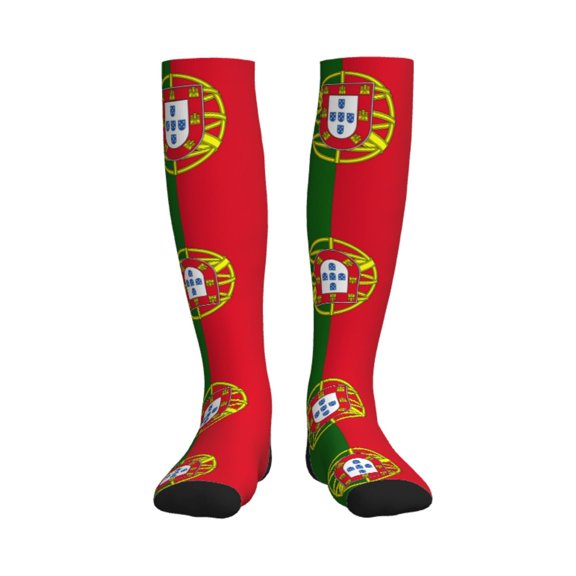 Portugal Flag Compression Socks Best Support for Women Men Athletic Running Cycling