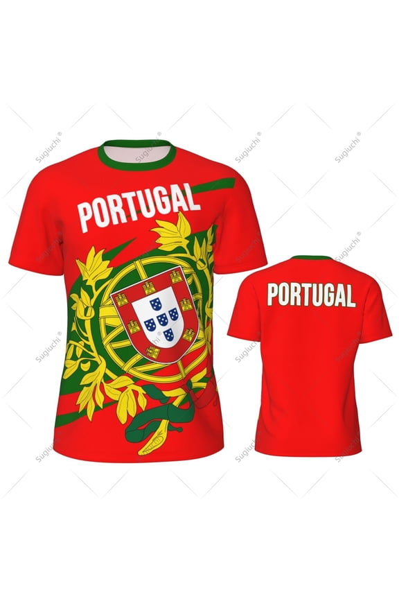 Portugal Flag Men Sports T-shirt Women Tees jersey for Soccer Football Running Bike Tennis Fitness Fans