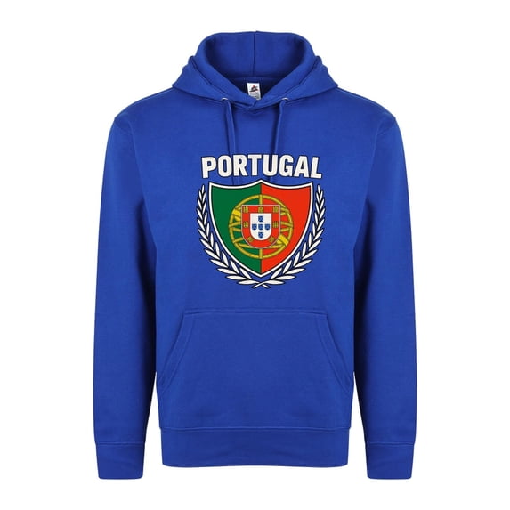 Portugal Flag Pullover Hoodie for Adults – Unisex Soccer Fan Apparel - Royal - 2X-Large