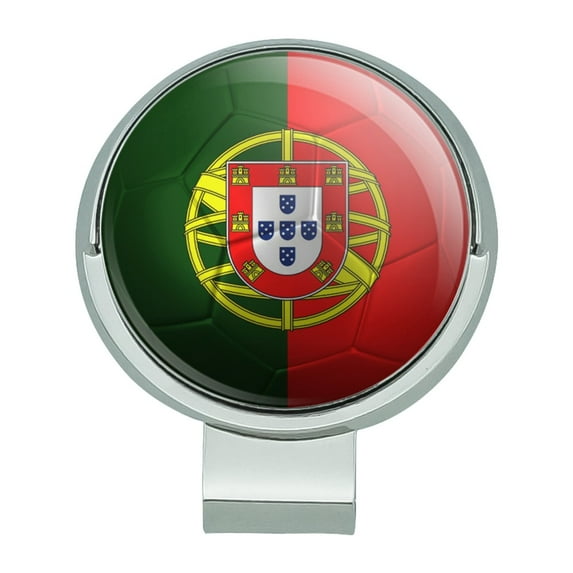 Portugal Flag Soccer Ball Futbol Football Golf Hat Clip With Magnetic Ball Marker