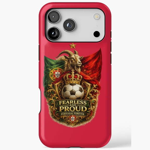 Portugal Football GOAT Fearless Proud Soccer Fan for iPhone Case 11 through 17 Pro Max