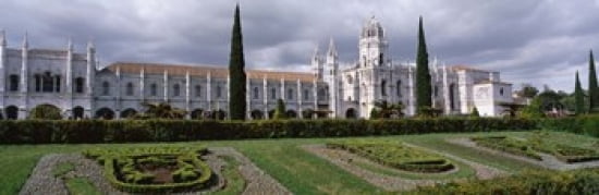 Portugal Lisbon Facade of Jeronimos Monastery Canvas Art - Panoramic Images (36 x 12)