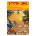 thumbnail image 1 of Portugal Madeira North Brazil Amazon River - Booth Line Cruises - Vintage Ocean Liner Travel Poster by Walter Thomas c.1927 - 8 x 12 inch Vintage Metal Tin Sign, 1 of 4