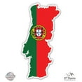 thumbnail image 1 of Portugal Map Flag Country Shape - 5" Vinyl Sticker - For Car Laptop I-Pad - Waterproof Decal, 1 of 1