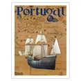 thumbnail image 1 of Portugal - Portuguese Caravel Ship - Vintage Travel Poster c.1969 - Fine Art Matte Paper Print (Unframed) 20x26in, 1 of 4