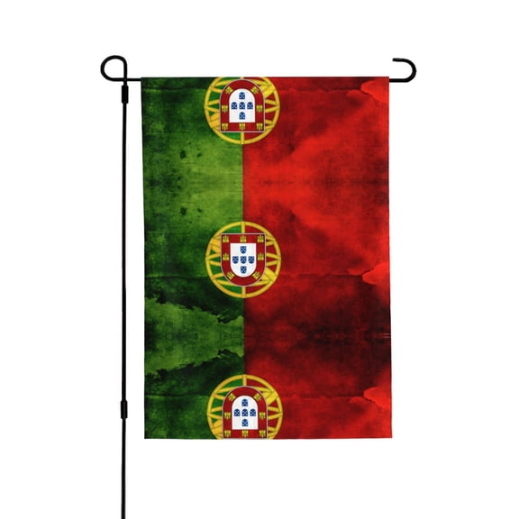 Portugal Portuguese Flag Garden Flag 28x40 Double Sided Large Stained House Yard Flag For Outside Porch Lawn Decor
