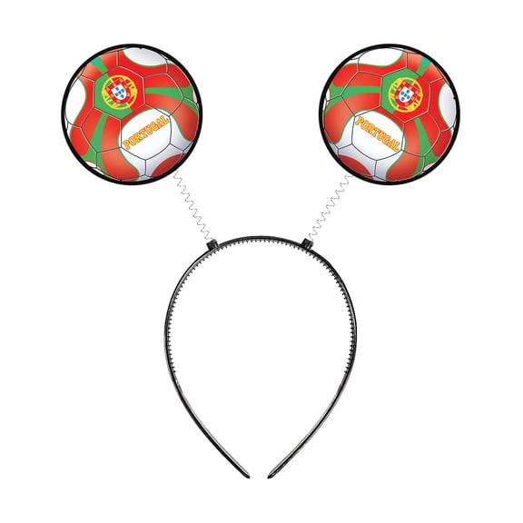 Portugal Soccer Bopper Headbands, Pack of 4