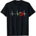 thumbnail image 1 of Portugal Soccer Futebol Heartbeat EKG Pulse Portuguese Pride T-Shirt mens t shirt，black，women，funny，misfits，men，journey, 1 of 4