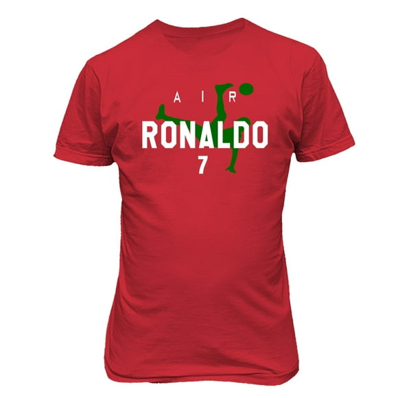 Portugal Soccer Player Air Ronaldo Unisex Tee Tshirt (Red, Medium)
