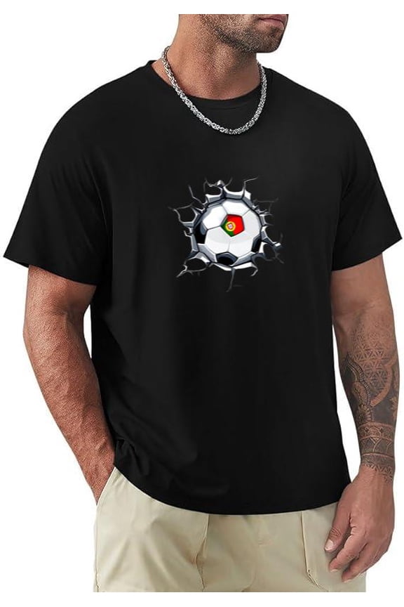 Portugal Soccer Team Portuguese Football Fan Jersey Style T-shirt, for men & women, up to size 5XL.