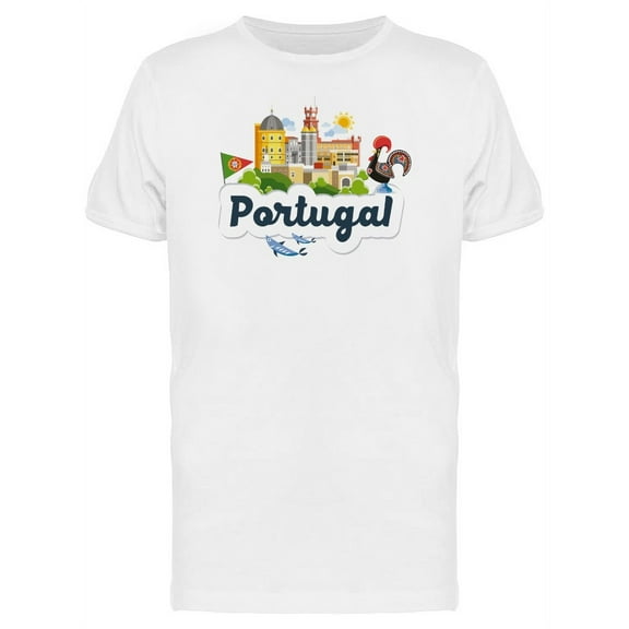 Portugal Tourism Doodle T-Shirt Men -Image by Shutterstock, Male Small