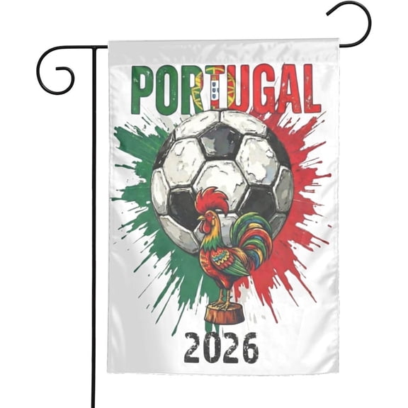 Portugal World Soccer Football Garden Flag 12 x 18 Inch Double Sided Polyester Outdoor Decor