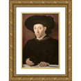 thumbnail image 1 of Portugese School 11x14 Gold Ornate Wood Framed with Double Matting Museum Art Print Titled - A Man With a Glass of Wine, 1 of 4