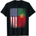 thumbnail image 1 of Portuguese American Flag Portugal Usa T-Shirt, 1 of 3