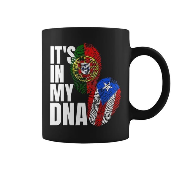 Portuguese Mix Puerto Rican Dna Flag Heritage Gift Coffee Mugs