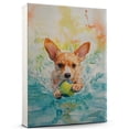 thumbnail image 1 of Portuguese Podengo Pequeno Dog Playing Swimming Stretched Canvas Size 8x12 – Sports Dog, Perfect for Animal Lovers, Portuguese Podengo Pequeno Dog Canvas, Swimming Canvas Size Wall Art, 1 of 5