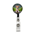 thumbnail image 1 of Portuguese Podengo Pequeno Dog Puppy Photo Retractable Reel ID Badge Key Card Name Tag Holder with Clip, 1 of 7