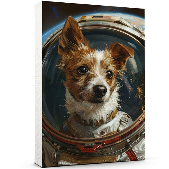 Portuguese Podengo Pequeno Dog Wall Decor - Space Wall Decor - Space Wall Art - Funny Dog Wall Art Poster - Cute Dog Home Decor - Dog Themed Gifts