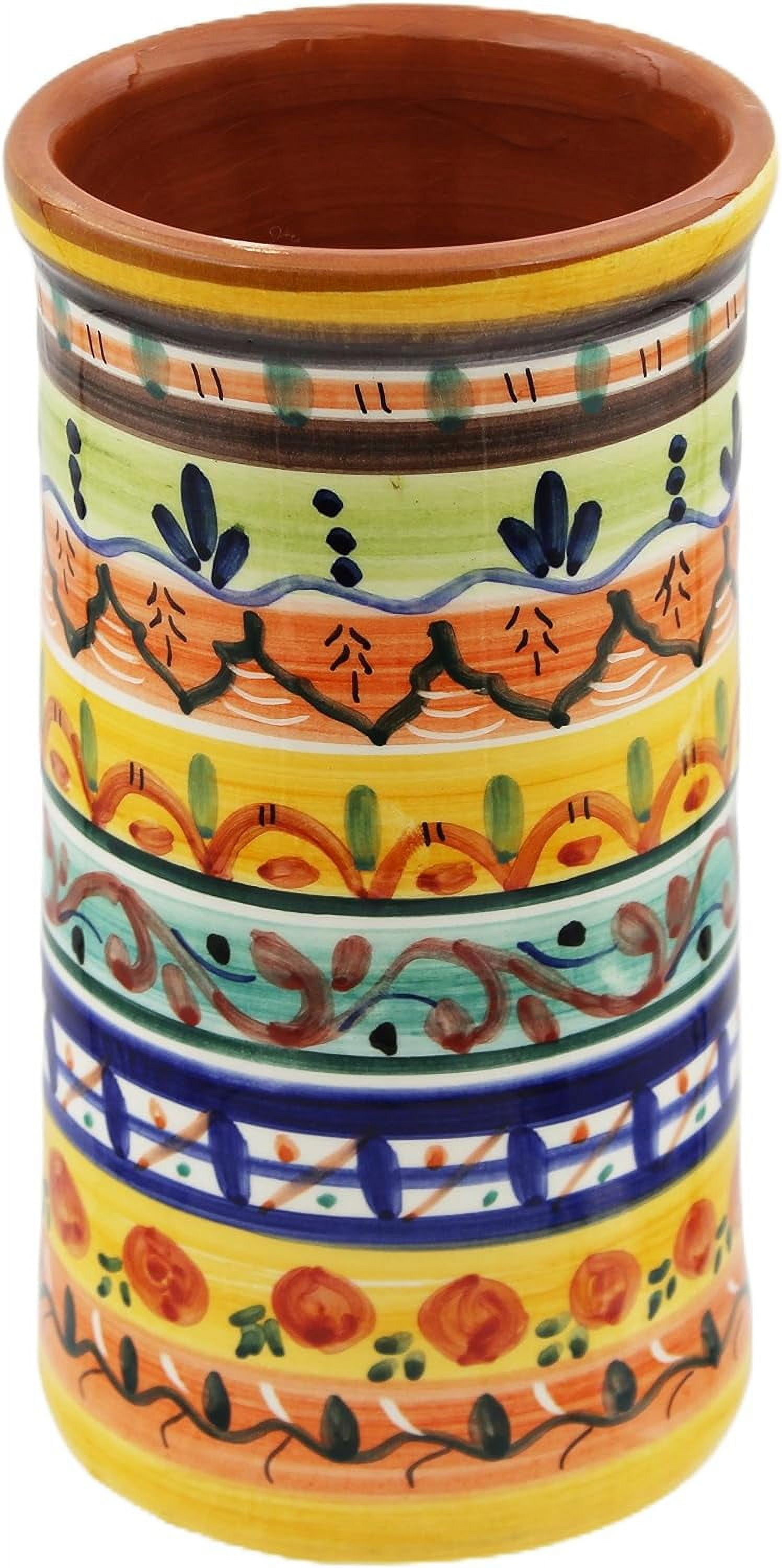 Portuguese Pottery Clay Terracotta Utensil Holder