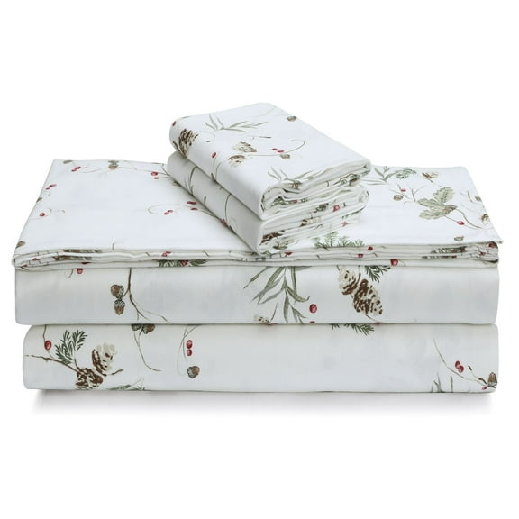 Portuguese Printed Cotton Flannel Extra Deep Pocket Sheet Set Queen - Harmony Multi
